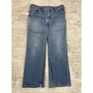 Liz Claiborne Jeans Womens 14 Blue Kara Cotton Blend‎ Stretch Casual